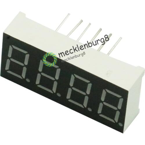 5 pieces. 0.36 inch 4 digit LED Display 7 segment common cathode Red