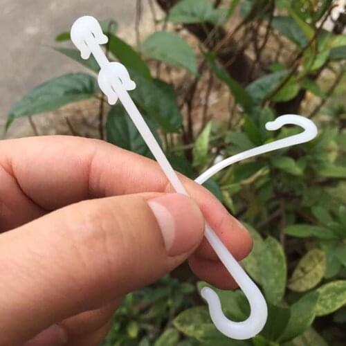50 Pcs Agricultural Ear Hook Farming Tomatoes Greenhouse Clamp Fruit Vegetable Fastener Tied Clip Trellis Fixed Buckle Hook