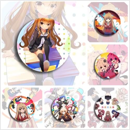 Anime Toradora! Aisaka Taiga Cute Badges Pin 6 Pieces Schoolbag Backpack Decorate 5.8CM(2.3")