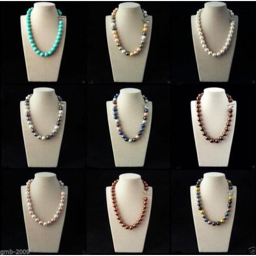 AAA+ Jewelry Rare Huge 12mm Genuine South Sea Blend color Shell Pearl Necklace Heart Clasp 18'' Chain 925 Sterling Silver