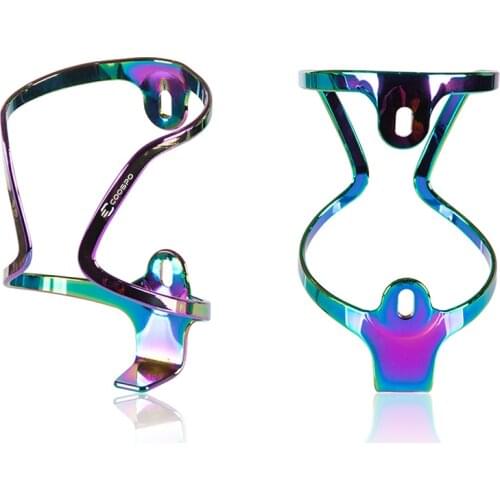Coospo MIni Dazzling Plating Color Gradient Bicycle Aluminum Drink Water Bottle Holder Rack for Mountain / Folding Bike