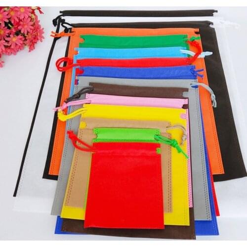 Colors small size 70gsm non woven fabric eco drawstring string bag Reusable Shopping Folding Environmental Bag