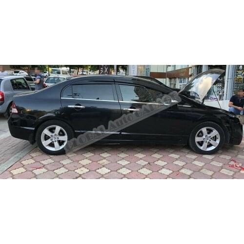 For Honda Civic Fd6 2007-2012 Chrome Buttom Window Moulding Window Frame Framework Auto Accessory Diffüser Spilitter Car-styling