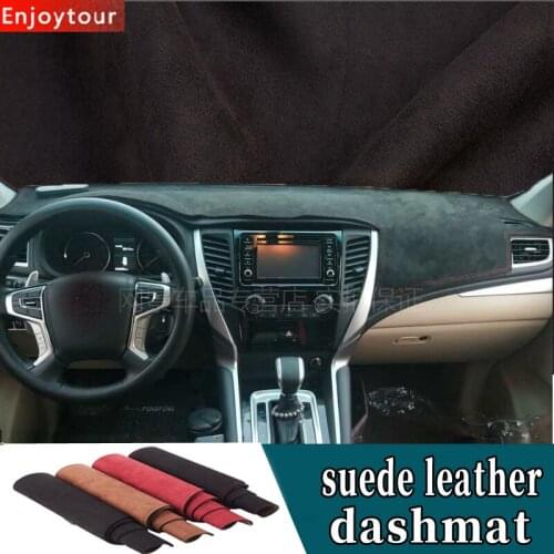 For Mitsubishi L200 Triton 2015 2016 2017 2018 2019 2020 Suede Leather Dashmat Dashboard Cover Pad Dash Mat Carpet Car-styling