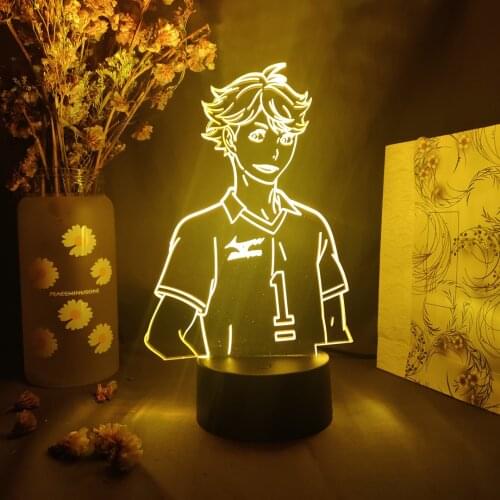 Anime Haikyuu Figure Oikawa Tooru from Aoba Johsai High School 3D Night Light Manga Fans Art Decoration Home Desk Lamp Bedroom