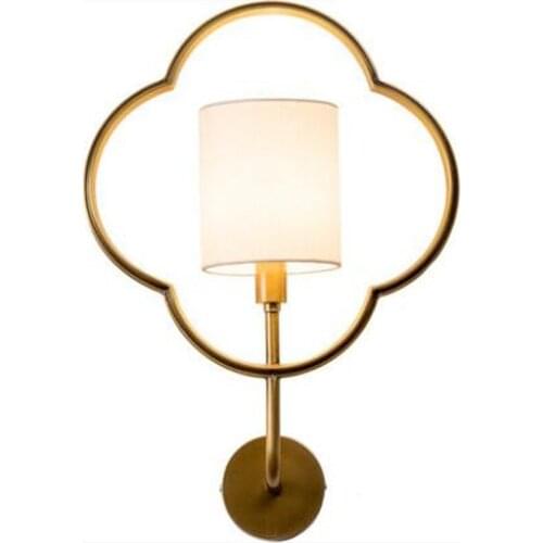 Chinese Style Simple Luxurious Pure Copper Plum Linen E14 Wall Lamp for Bedroom Living Room Background Entrance Porch Light 2241