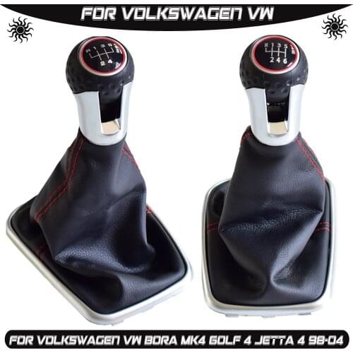Gear Shift Knob Lever HandBall Gaiter Boot Leather Cover For VW Bora MK4 Golf 4 Jetta4 1998-2004 Manual 5 6 Speed Car Styling
