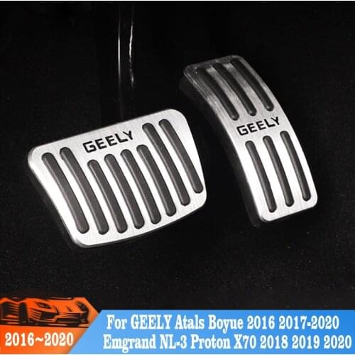 Car Pedal Accelerator Brake Pedal Cover For GEELY Atals Boyue 2016 2017 2018 2019 2020 Emgrand NL-3 Proton X70 2018 2019 2020