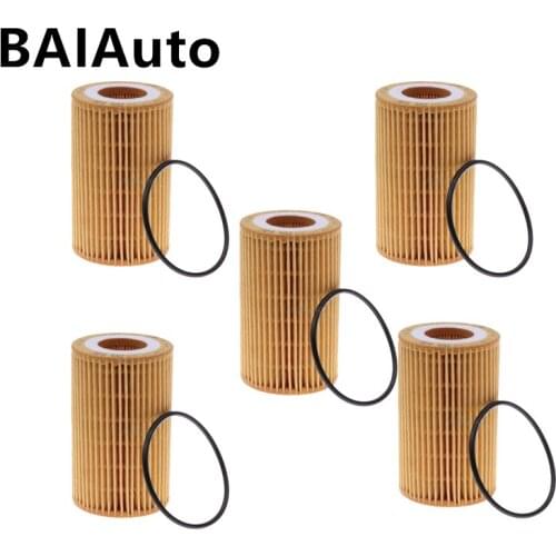 5PCS/Set Oil Filter Engine For Porsche Cayenne For Audi A4 A5 A6 A7 A8 S5 Q5 Q7 Quattro For VW Touareg 06E115562A 06E 115 466
