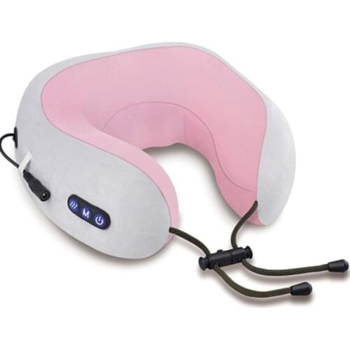 Multi-Function Electric Massage U-Shaped Pillow Neck Travelling Massage Pillow, Relax at Home, Office, Car, Plane, USB Charging