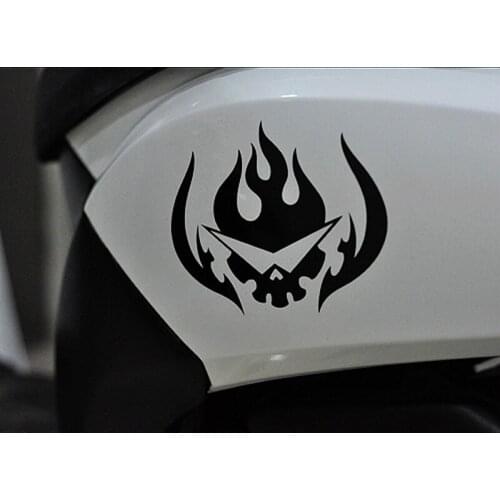 XGS DECAL Car decals jdm flame skull 15 x 11.6cm car motorcycle truck ebike reflective waterproof vinyl sticker