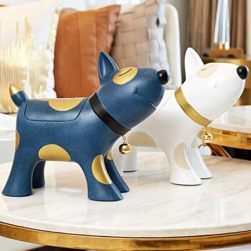 NORDIC INDIVIDUALITY PET DOG MULTIFUNCTION TISSUE BOX CREATIVE LIVING ROOM COFFEE TABLE DESKTOP ART&CRAFT DECOR SCULPTURE X5751