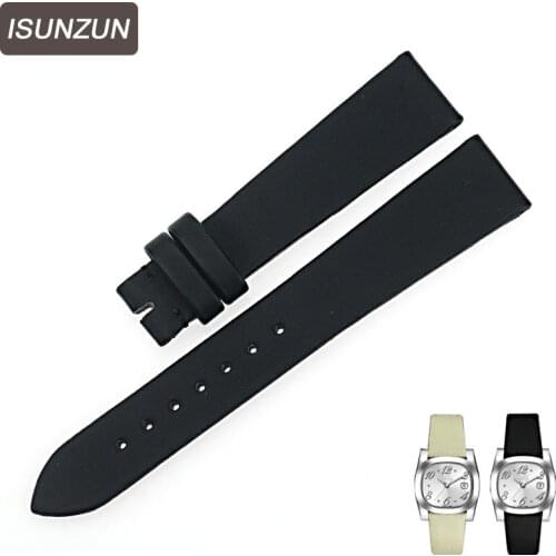ISUNZUN New Women Watch Band For Tissot 1853 T009.110/T009.310 Women Genuine Leather Strap Spun Silk Watchband Watch Straps