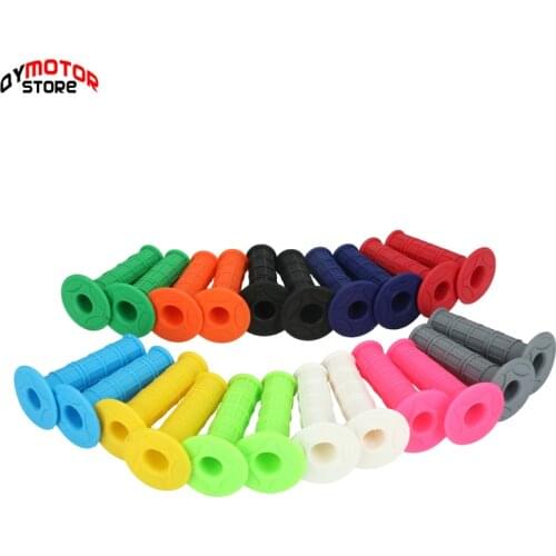 Full Waffle Grips Handlebar Handle Bar Rubber Grips For MX Motocross Jet Ski PWC Off Road ATV ATC Moped Dirt Pit Bike