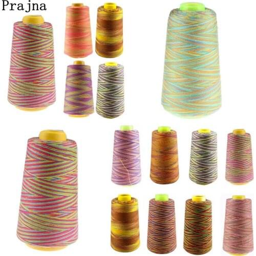 Prajna Rainbow Color Sewing Thread Machine Embroidery Threads For Clothing Hand Craft Sewing Supplies Quilting Accessories DIY