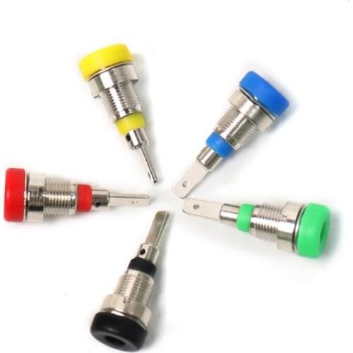 Universal 50pcs Binding Post Banana Jack Socket Panel Mount for Safety Protection Plug Accessories Tool Copper 5 Colors Hot Sale