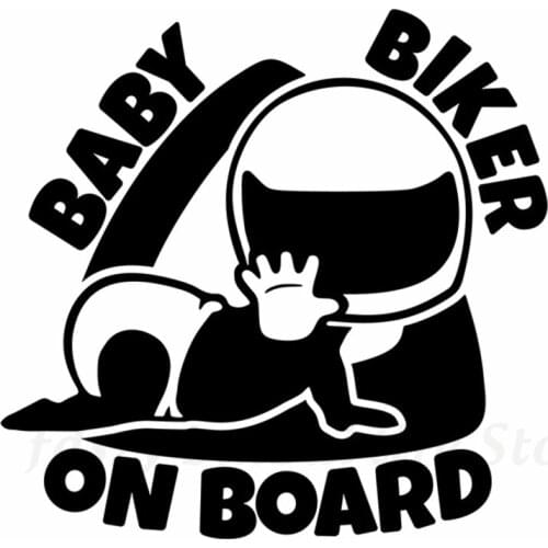 15x14.6cm funny car stickers cute baby bike on board car stickers and decals N464