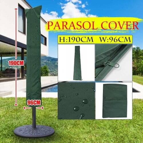 190x96cm Outdoor Patio Umbrella Waterproof Protective Cover with Zipper for Garden Cantilever Parasol Umbrellas Cover