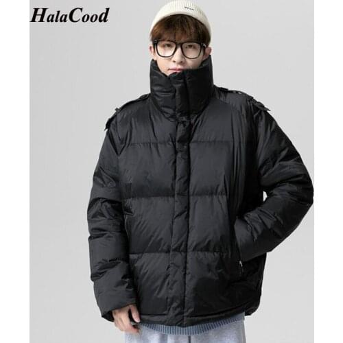 Winter Down Jackets Men Solid Color Down Parkas Long Sleeve Parkas Mens Warm Cotton Hight Quility Coat Jacket Slim Fit Overcoat