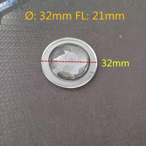10 pcs 32mm diameter 21mm focal length High borosilicate glass lens