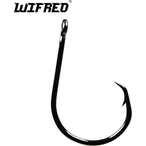[100PCS] Sharp Incline Circle Hook Black Nickle High Carbon Steel Saltwater Freshwater Fishing Hooks #1 1/0 2/0 3/0 4/0 5/0 6/0