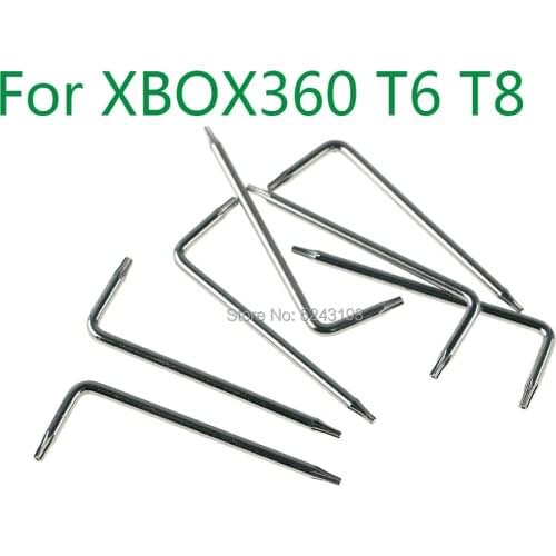 200pcs For Xbox 360 T6 T8 L Key Screwdriver for Xbox 360 Xbox One Controller Mod Kits Repair T8 Security Torx Screwdriver