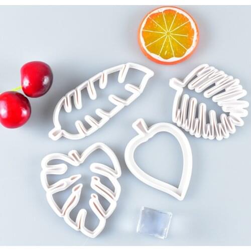 4Pcs/Set Cookie Cutter Cake Cartoon Baby Toy Decor Diy Sugar Paste Loaf Sugarcraft Plunger Fondant Cutter Tool Baking Utensils
