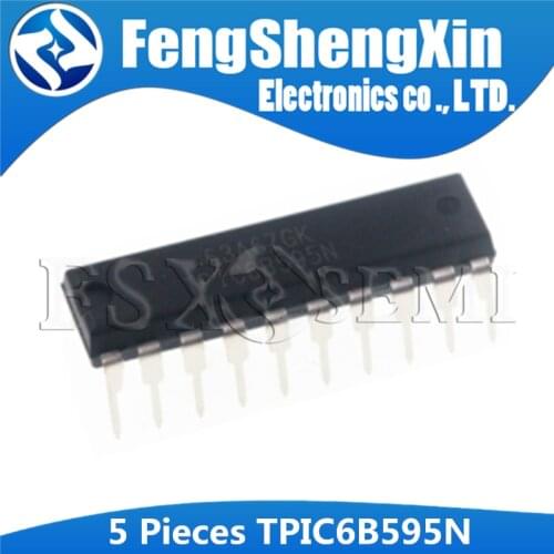 5PCS TPIC6B595N DIP20 TPIC6B595 DIP 6B595 DIP-20 POWER LOGIC 8-BIT SHIFT REGISTER