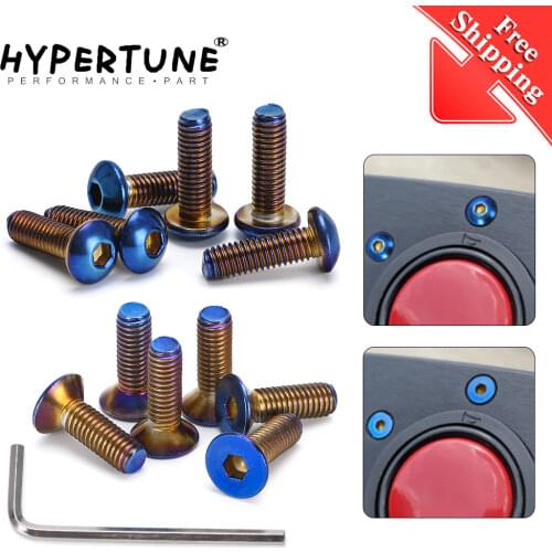 Free Shipping - 6PC/LOTS Burnt Titanium Steering Wheel Bolts Fit a lot of steering wheel Works Round Boss Kit HT-LS06CR-R/T