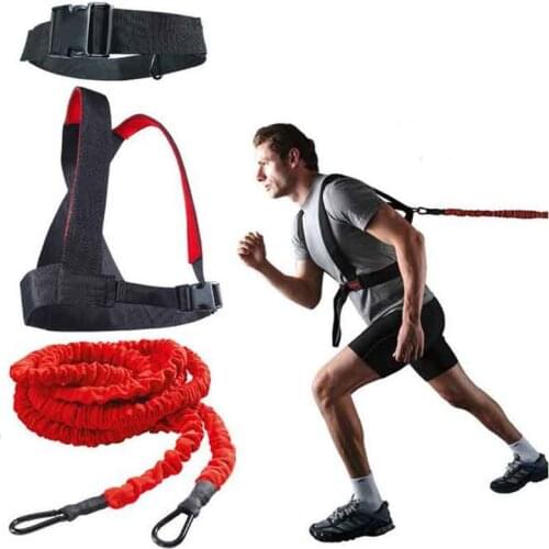 DHL Free shipping Fitness Rally Rope Strength Training Equipment Set track and field resistance tubes with waist belt