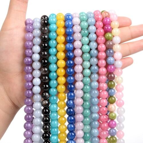 6/8/10mm Natural Stone Beads Round Loose Beads for Jewelry Making DIY Bracelets Necklace Accessories Beads