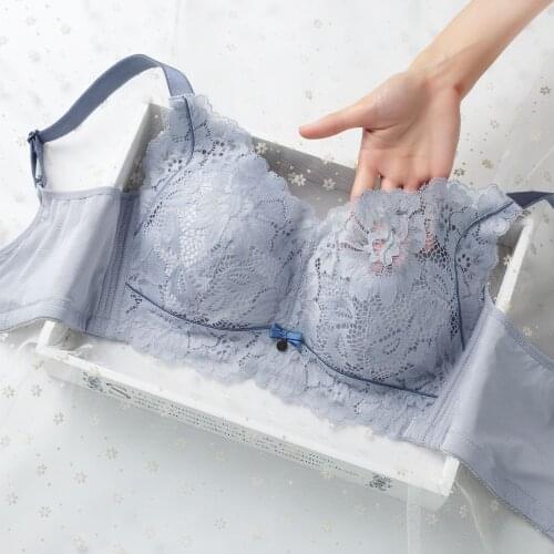 Women big size bra Fat MM 200 kg bra without steel ring gather sexy lace underwear breathable cup big cup push up bra