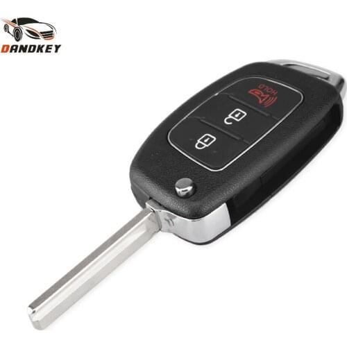 Dandkey Replacement 3 Button Remote Key Fob Car Key Case Cover Styling For Mistra Hyundai Santa Fe IX35 i20 Accent I40 key shell