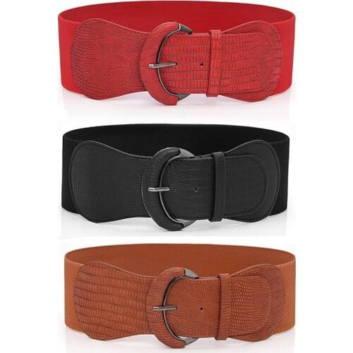 European and American New Style Autumn and Winter Wide Belt Ladies Fashion All-match Decorative Belt Dress Coat Elastic Waist