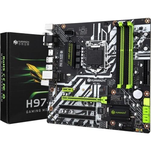 HUANANZHI H97-ZD3 Motherboard for Intel LGA 1150 M-ATX SATA3 USB3.0 NVME NGFF M.2 SSD support non-ecc RAM core i3 4130 i5 4460
