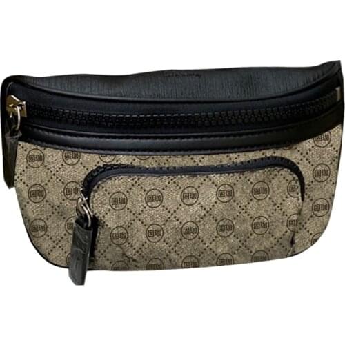 Italian gujia mens bag 2021 new sports waist bag, top cow leather brand embossing, with counter box dust bag