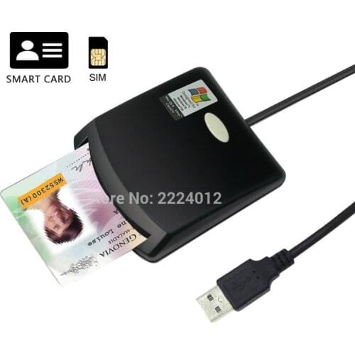 ISO7816 Contact EMV USIM SIM eID Tax on web Smart Chip Card Reader Writer Programmer + CD driver + 2PCS SLE4442 Chip Cards