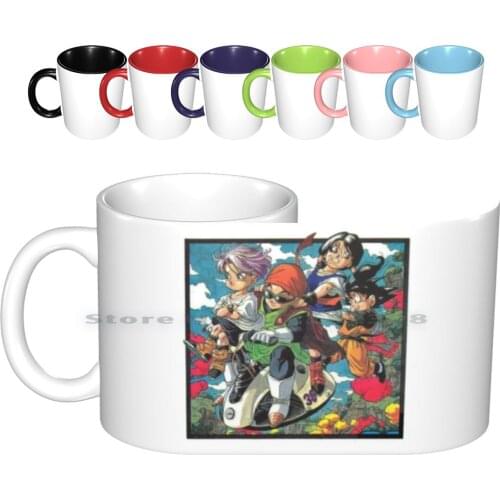 Z Manga Ceramic Mugs Coffee Cups Milk Tea Mug Videl Trunks Goten Dbz Z Manga Akira Toriyama Vihan Saiyaman The Great Saiyaman