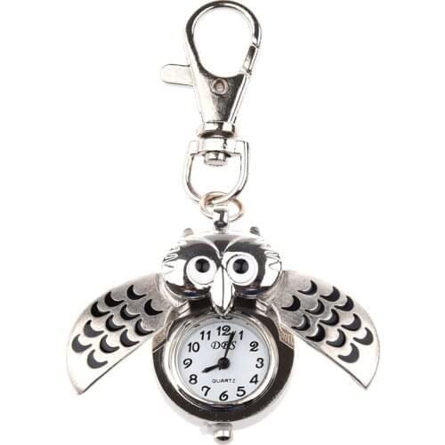 Kili Owl Watch w / Keychain Clip Pocket Watch