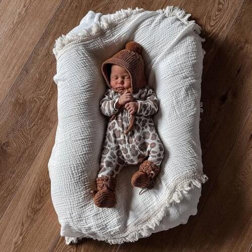 75x45cm Baby Lounger Portable Baby Nest Bed for Girls Boys Organic Cotton Travel Bed Crib Nursing Bed Co Sleeper