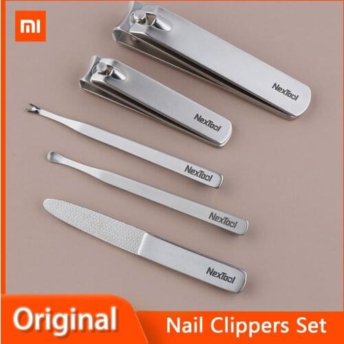 Xiaomi NEXTOOL Nail Clipper Set Portable Travel Five-piece Toe/nail Clippers Nail File Ear-pick Dead Skin Push Tool Sets
