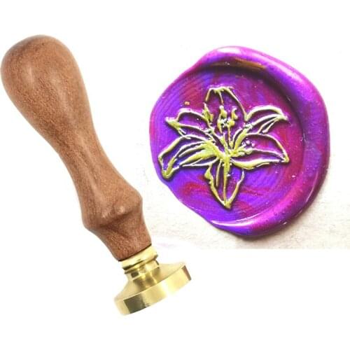 Natural Plant Leaf Floral Wax Stamp Exquisite Paint wood handle,DIY Ancient Seal Retro Stamp,Personalized Wax Seal High Quality2