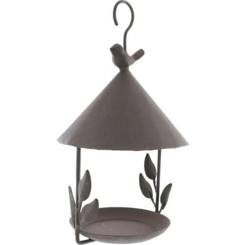 New Hanging Bird Feeders Metal Old Iron Bird House Small Wild Bird Feeder Iron Pendant Garden Decoration