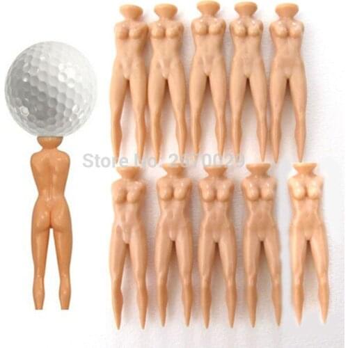 Novelty Joke Nude Lady Golf Tee Practice Training Golf Tees 100Pcs/lot free shipping