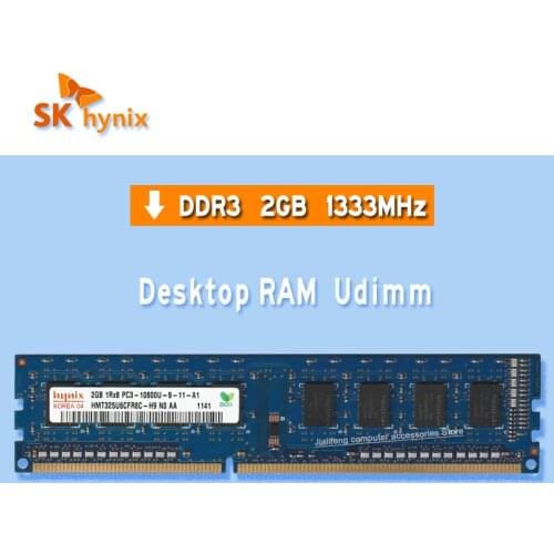 SK hynix Desktop Computer Memory DDR3 2G 1333MHz RAM PC3-4GB 10600Udimm