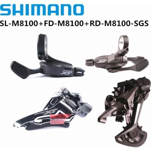 Shimano DEORE XT M8100 Groupset Shifter Lever 2x12s Front Derailleur RD-M8100 SGS For MTB Mountain Bike