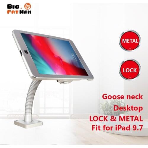 Stand for iPad Air Pro 9.7‘’&7.9‘’mini Desktop any viewing angles Security Gooseneck Tabletop display holder anti-theft bracket