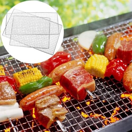 Stainless Steel BBQ Barbecue Grill Grilling Mesh Wire Net Outdoor Cooking 3 Size0521
