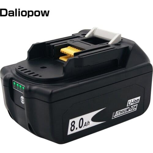 Balanced Protection BL1860 BL1880 18V 6000mAh/8000mAh Li-ion Rechargeable Battery for Makita BL1840 BL1850 BL1830 BL1860B LXT400