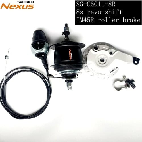 SG-C6011-8R SHIMANO NEXUS Internal Geared Rear Hub brake with 18T freehweel revoshift 8s and REAR roller brake IM45R